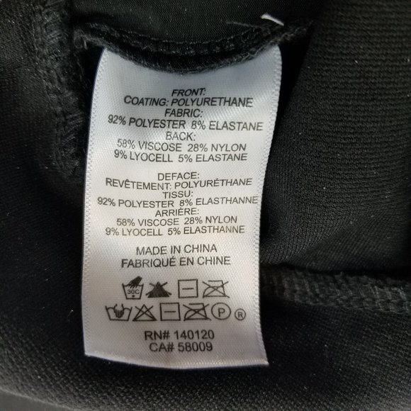 Stella & Dot You Are Loved Sz Small Black Faux Leather Mixed Leggings - Picture 7 of 11